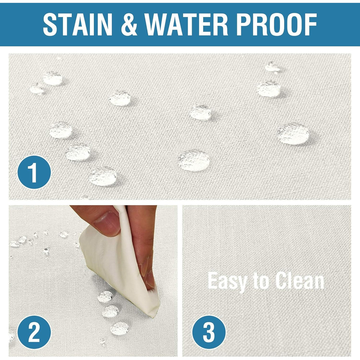 Linen Textured Table Cloths Premium Solid Tablecloth Spill-Proof Waterproof Table Cover