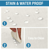 Linen Textured Table Cloths Premium Solid Tablecloth Spill-Proof Waterproof Table Cover