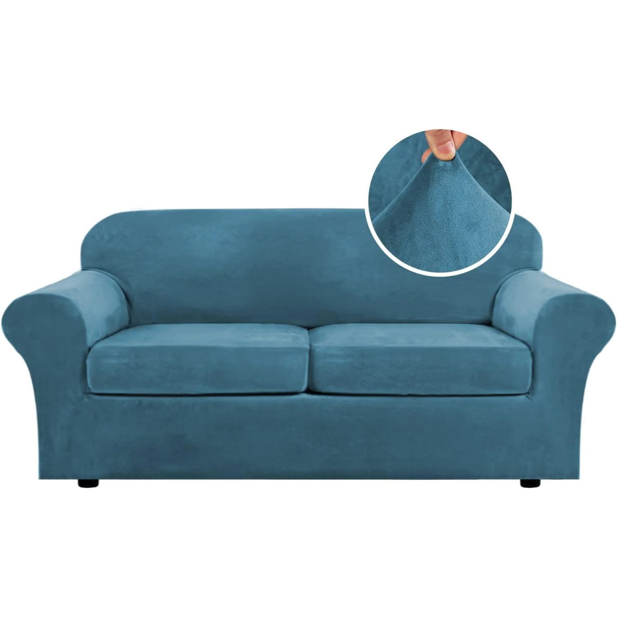 Modern Velvet Plush High Stretch Sofa Slipcover