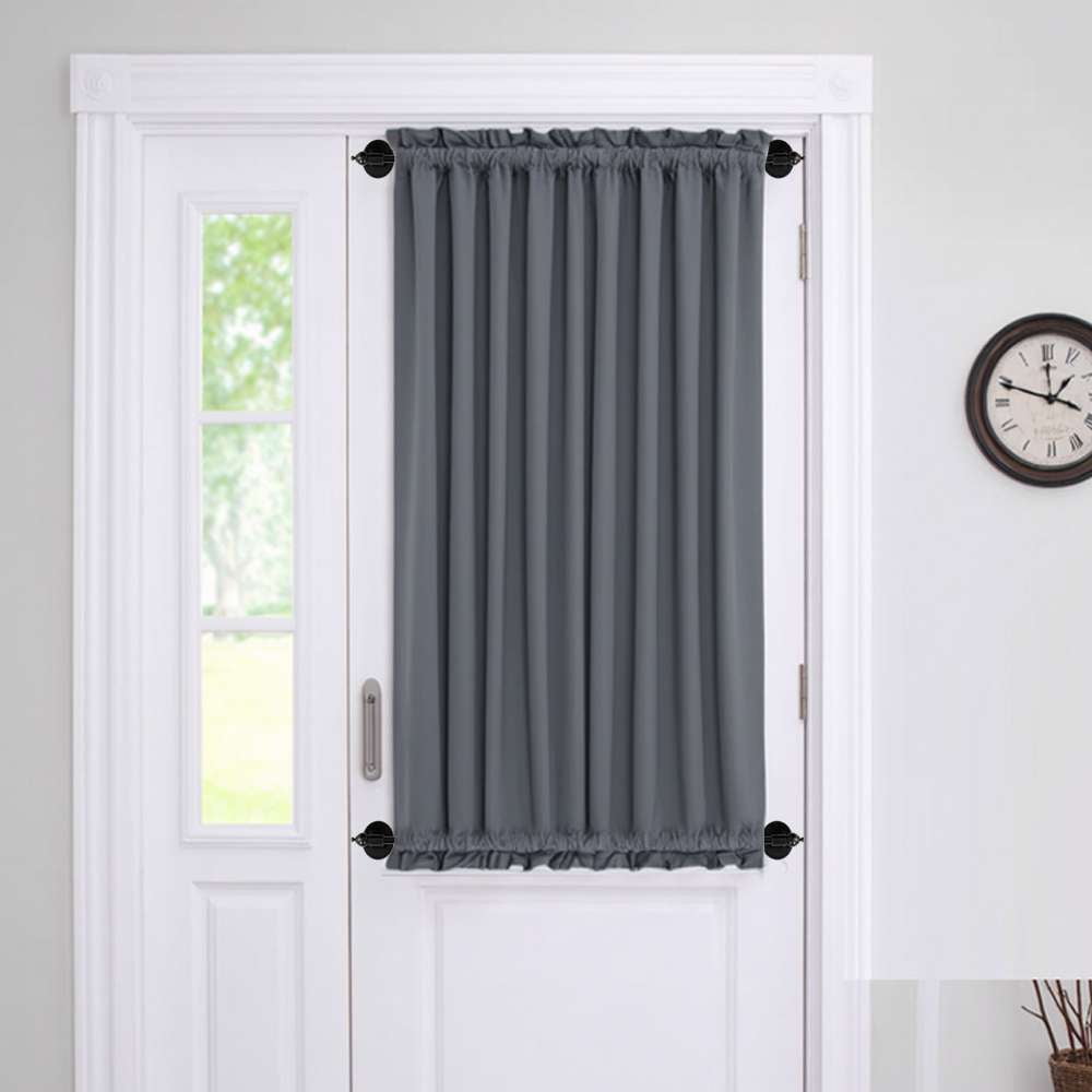 Turquoize 4 Pack Magnetic Curtain Rods Multi-Use Adjustable Petite Cafe Sidelight for Iron and Steel Place (16"-28", Black)