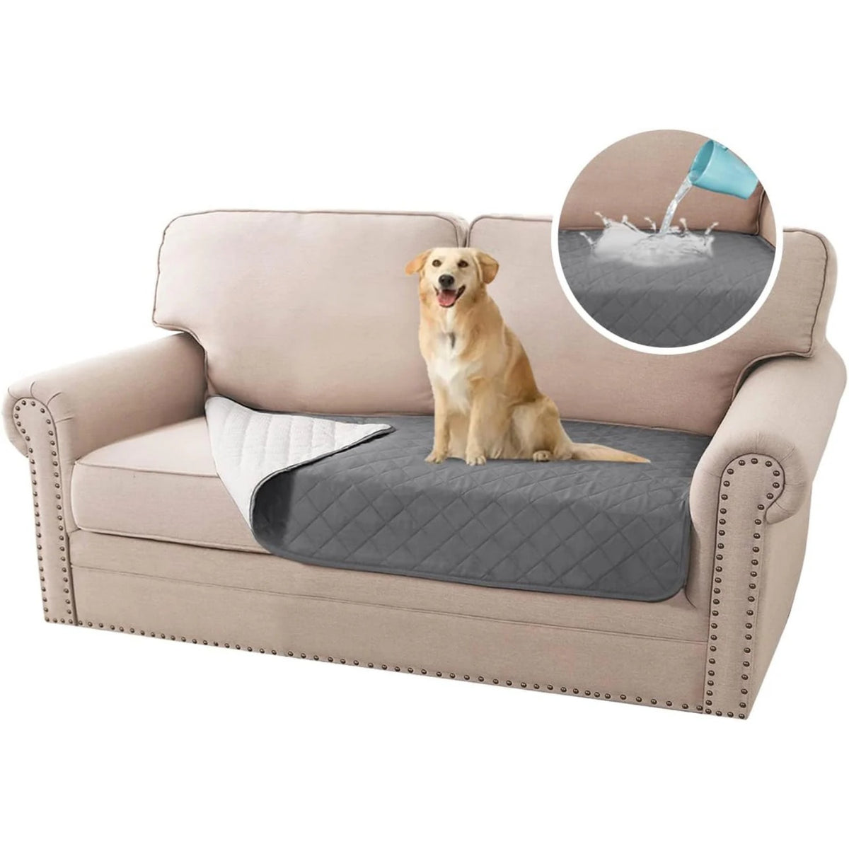 100% Waterproof Sofa Cushion Cover Washable Dog Bed Cover