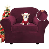 Modern Velvet Plush High Stretch Sofa Slipcover