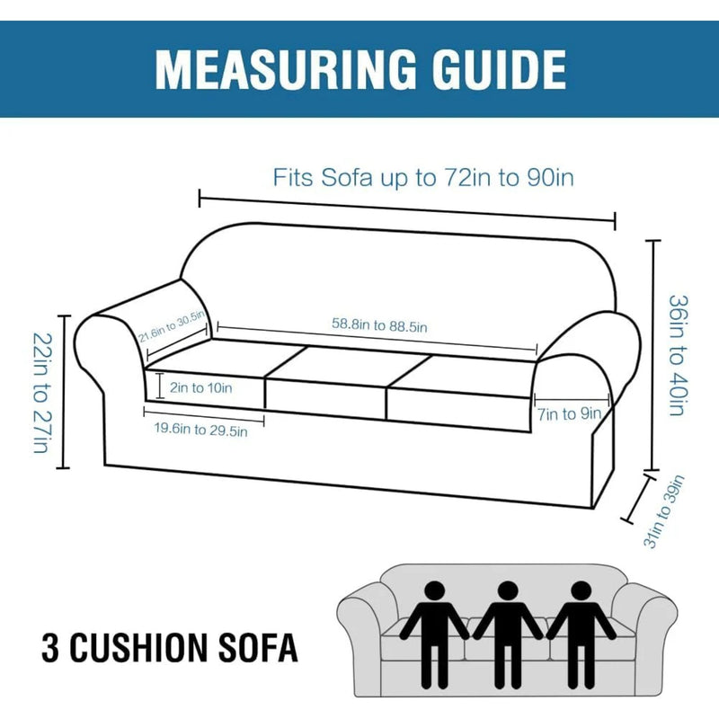 Modern Velvet Plush High Stretch Sofa Slipcover
