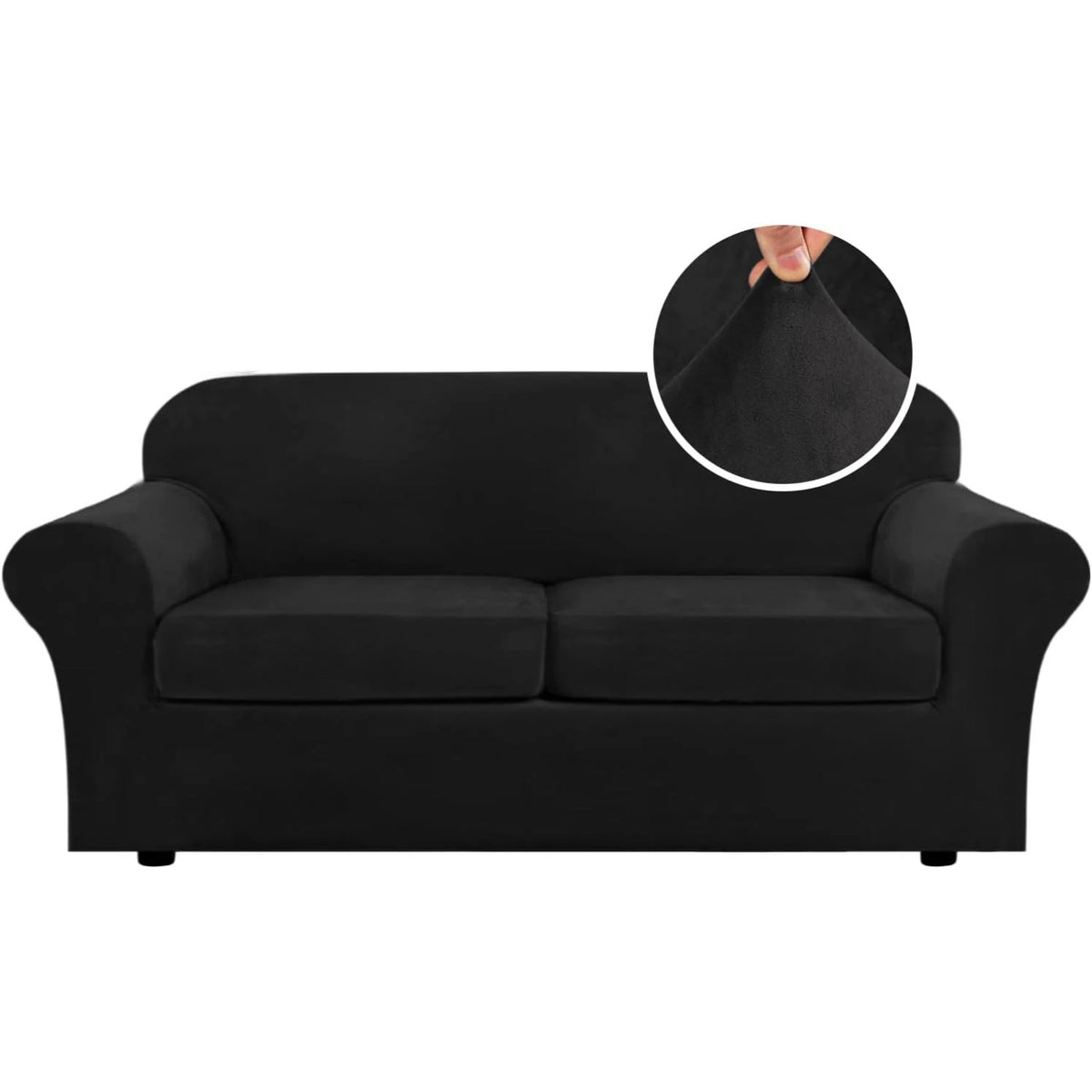 Modern Velvet Plush High Stretch Sofa Slipcover