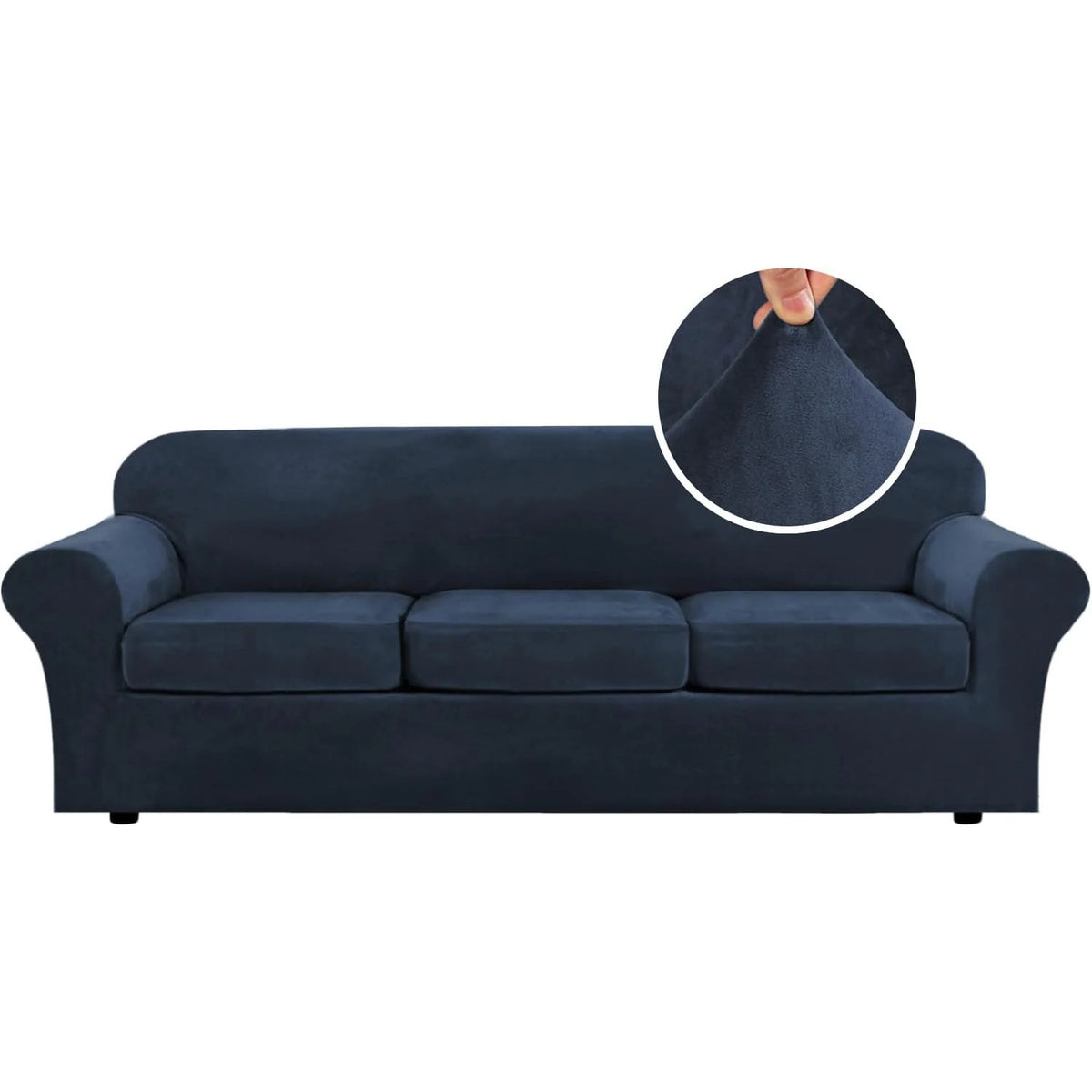 Modern Velvet Plush High Stretch Sofa Slipcover