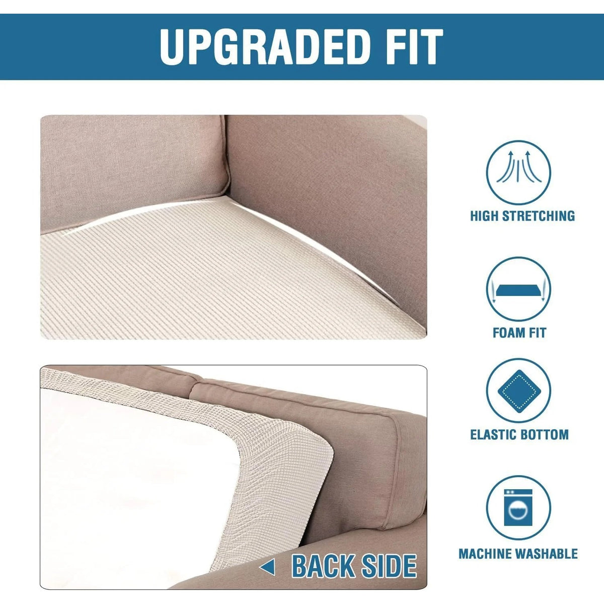 Super Stretch Individual Seat Cushion Covers Sofa Covers