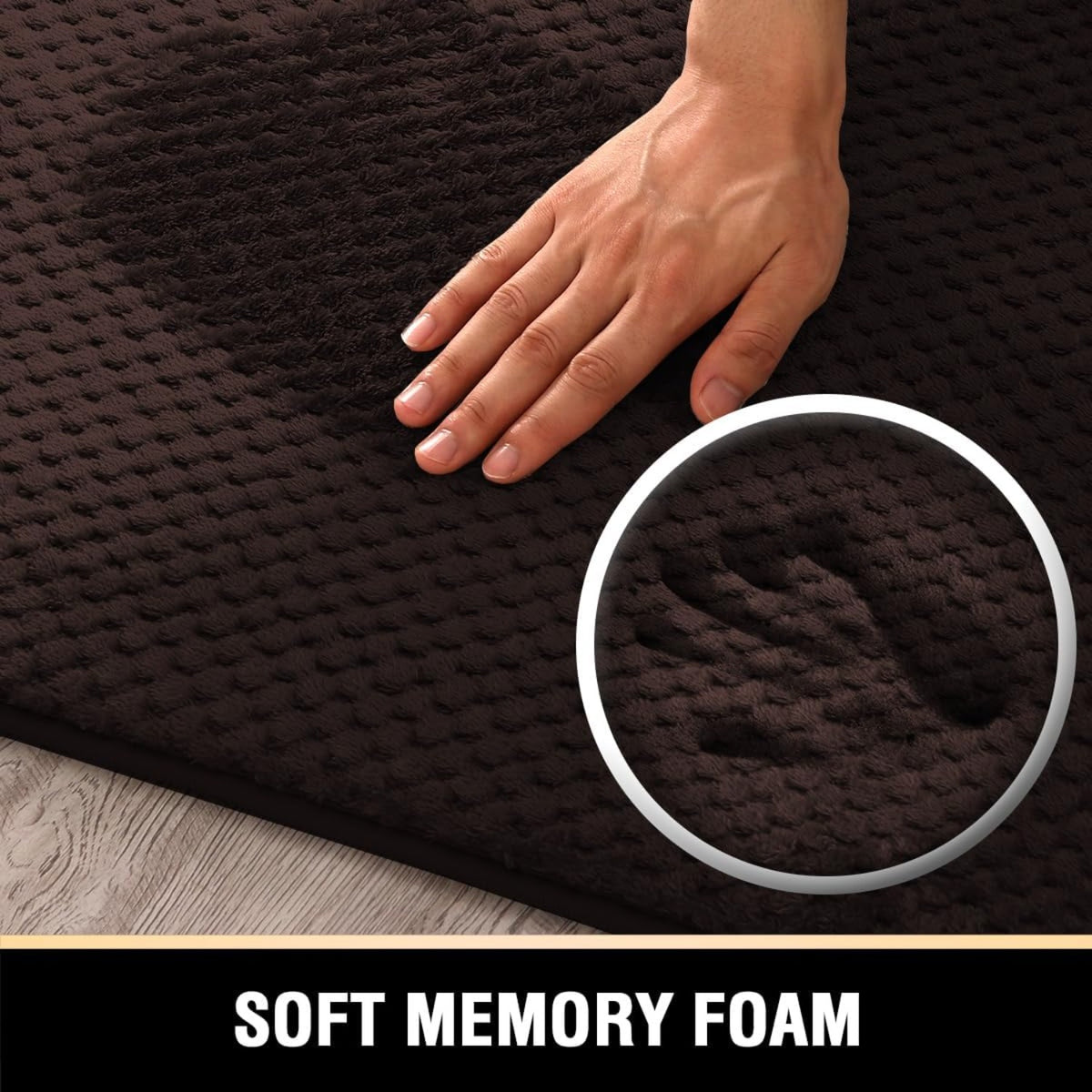 H.VERSAILTEX Memory Foam Bath Mat Rug Quick Drying Bathroom Rug for Floor