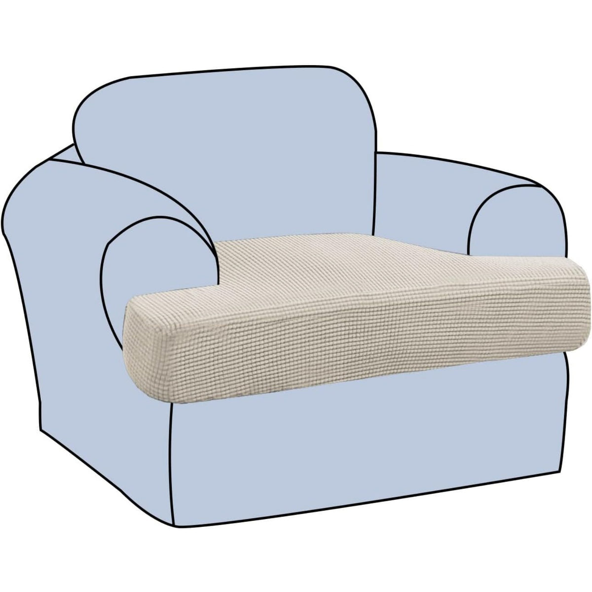Stretch T Cushion Sofa Slipcovers Individually Sofa Cushion Covers Jacquard Fabric