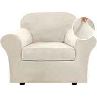 Modern Velvet Plush High Stretch Sofa Slipcover