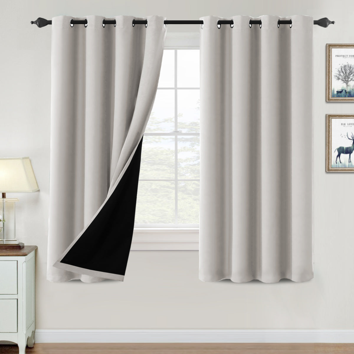 ✨special discount✨100% Blackout Thermal Insulated Blackout Curtains for Bedroom