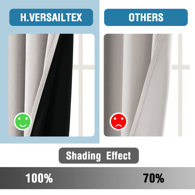 100% Blackout Curtains for Bedroom Thermal Insulated Blackout Curtains