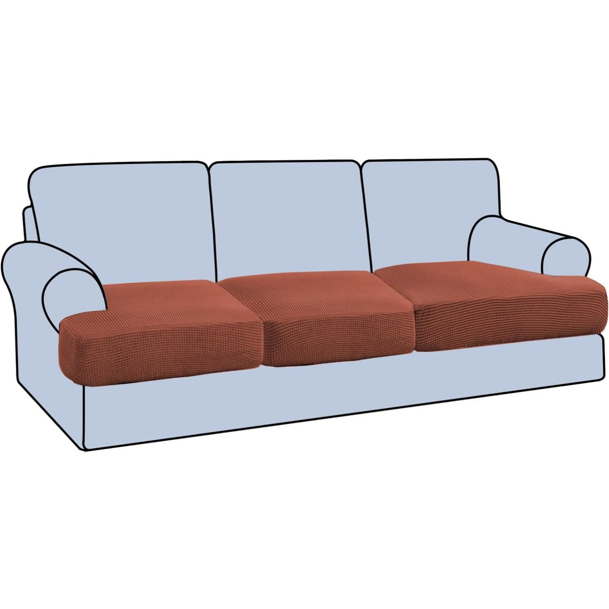 Stretch T Cushion Sofa Slipcovers Individually Sofa Cushion Covers Jacquard Fabric