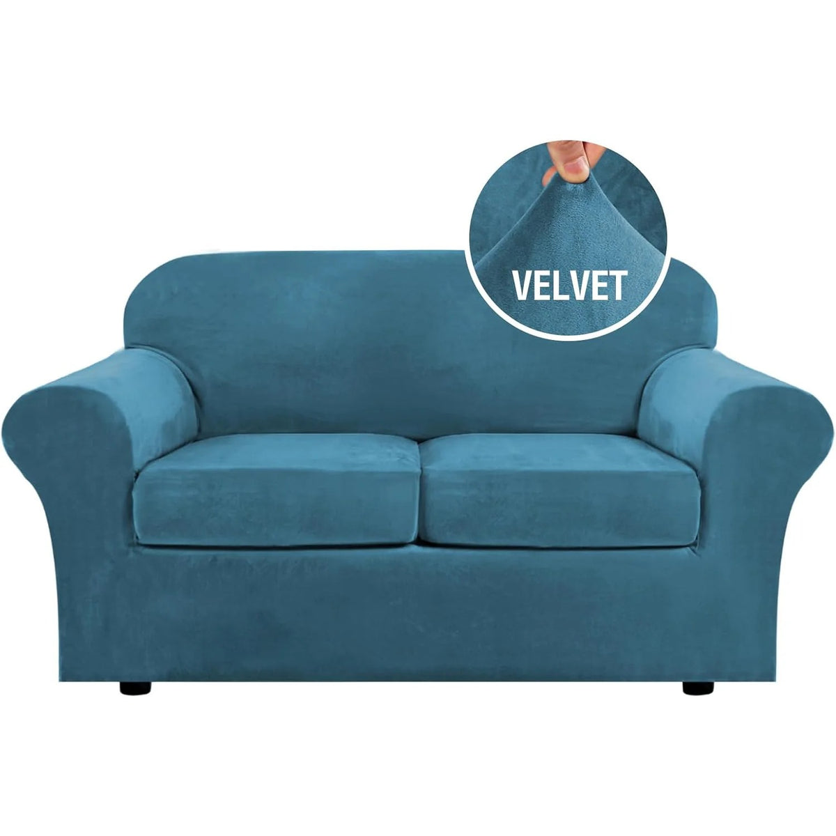 Modern Velvet Plush High Stretch Sofa Slipcover