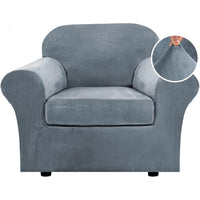 Modern Velvet Plush High Stretch Sofa Slipcover