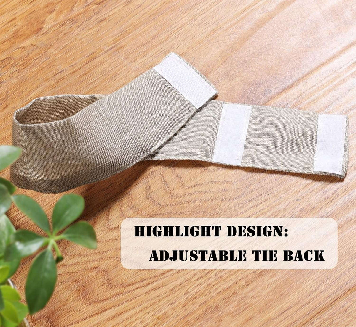 Turquoize Linen French Door Curtains Privacy Light Reducing Glass Door Curtain with Tieback | Rod Pocket 2 Panel(52" x 40",Taupe)