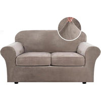 Modern Velvet Plush High Stretch Sofa Slipcover