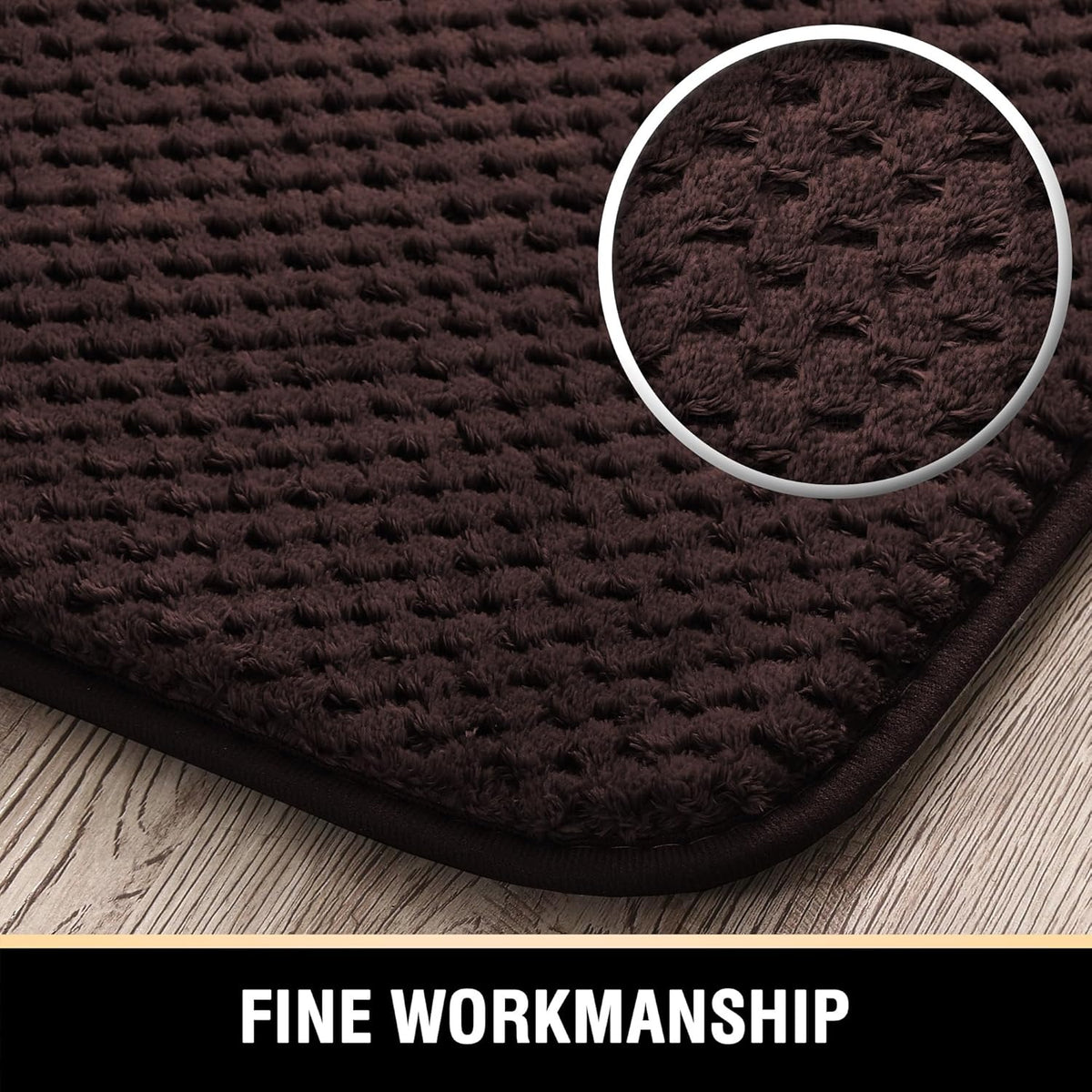 H.VERSAILTEX Memory Foam Bath Mat Rug Quick Drying Bathroom Rug for Floor