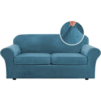 Modern Velvet Plush High Stretch Sofa Slipcover