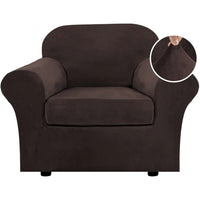 Modern Velvet Plush High Stretch Sofa Slipcover