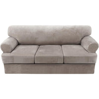 Sofa Slipcovers Thick Velvet Couch Cover Stretch T Cushion Sofa Covers Individual T Cushion Covers,