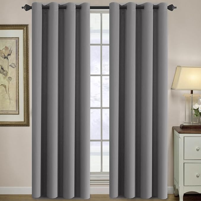 2pcs H.VERSAILTEX Light Blocking Curtain for Living Room Thermal Insulated Window Treatment Panel/Drape for Dining Room, Elegant Soft Curtain for Bedroom Grommet Top One Panel