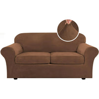 Modern Velvet Plush High Stretch Sofa Slipcover