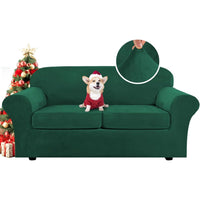 Modern Velvet Plush High Stretch Sofa Slipcover