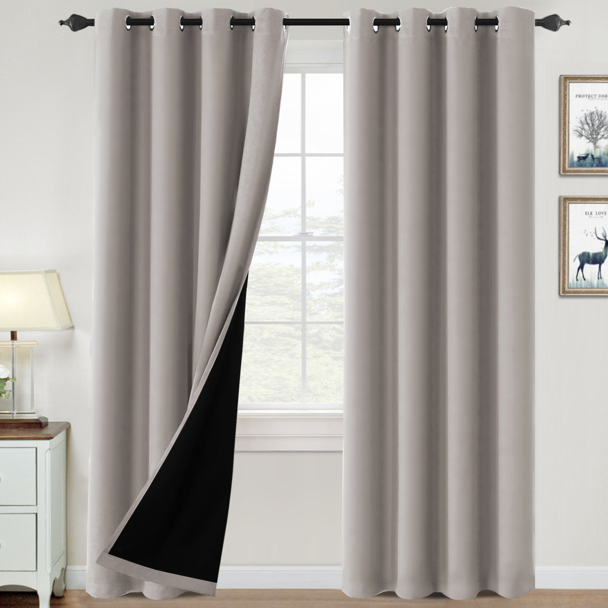 ✨special discount✨100% Blackout Thermal Insulated Blackout Curtains for Bedroom