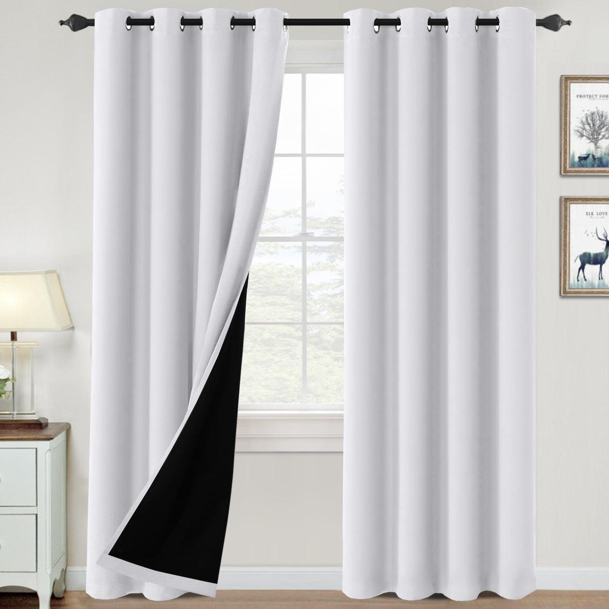 ✨special discount✨100% Blackout Thermal Insulated Blackout Curtains for Bedroom