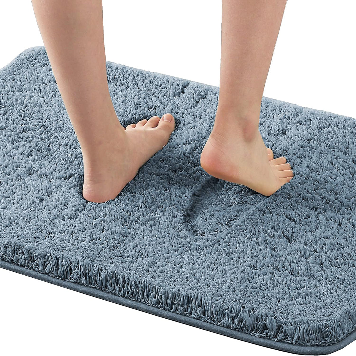 Bathroom Rug Tufted Bath Rug Bath Mat Non Slip Area Rug Extra Soft Thick Absorbent Shaggy Kitchen Rug Indoor Mat Washable Microfiber Bath Mat for Bathroom Living Room Fast Dry