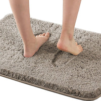 Bathroom Rug Tufted Bath Rug Bath Mat Non Slip Area Rug Extra Soft Thick Absorbent Shaggy Kitchen Rug Indoor Mat Washable Microfiber Bath Mat for Bathroom Living Room Fast Dry