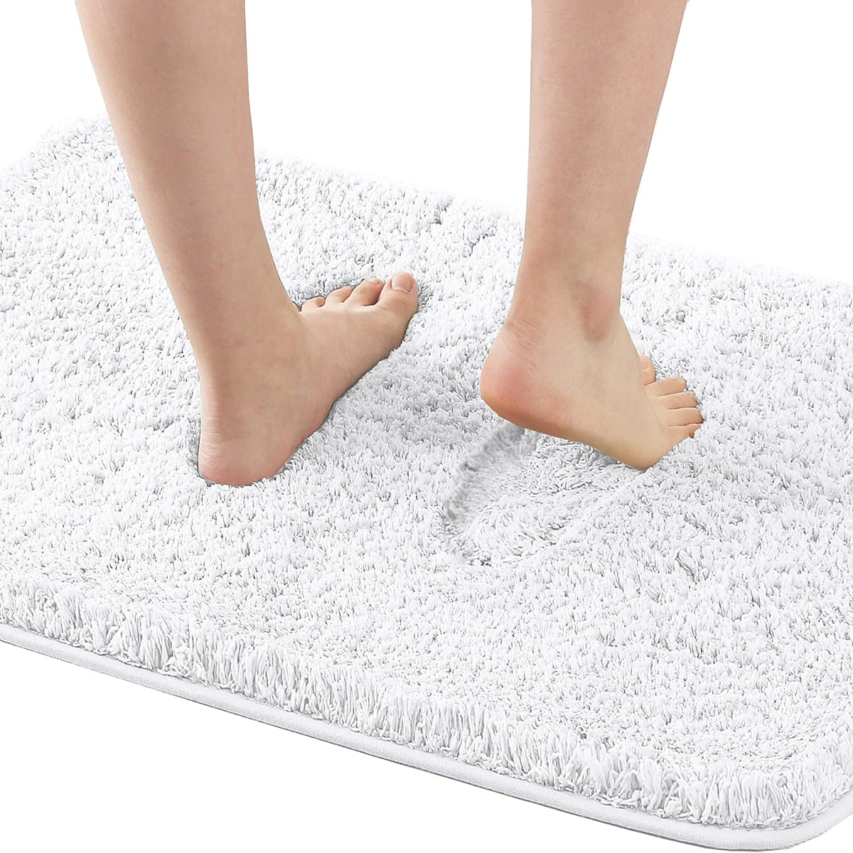 Bathroom Rug Tufted Bath Rug Bath Mat Non Slip Area Rug Extra Soft Thick Absorbent Shaggy Kitchen Rug Indoor Mat Washable Microfiber Bath Mat for Bathroom Living Room Fast Dry