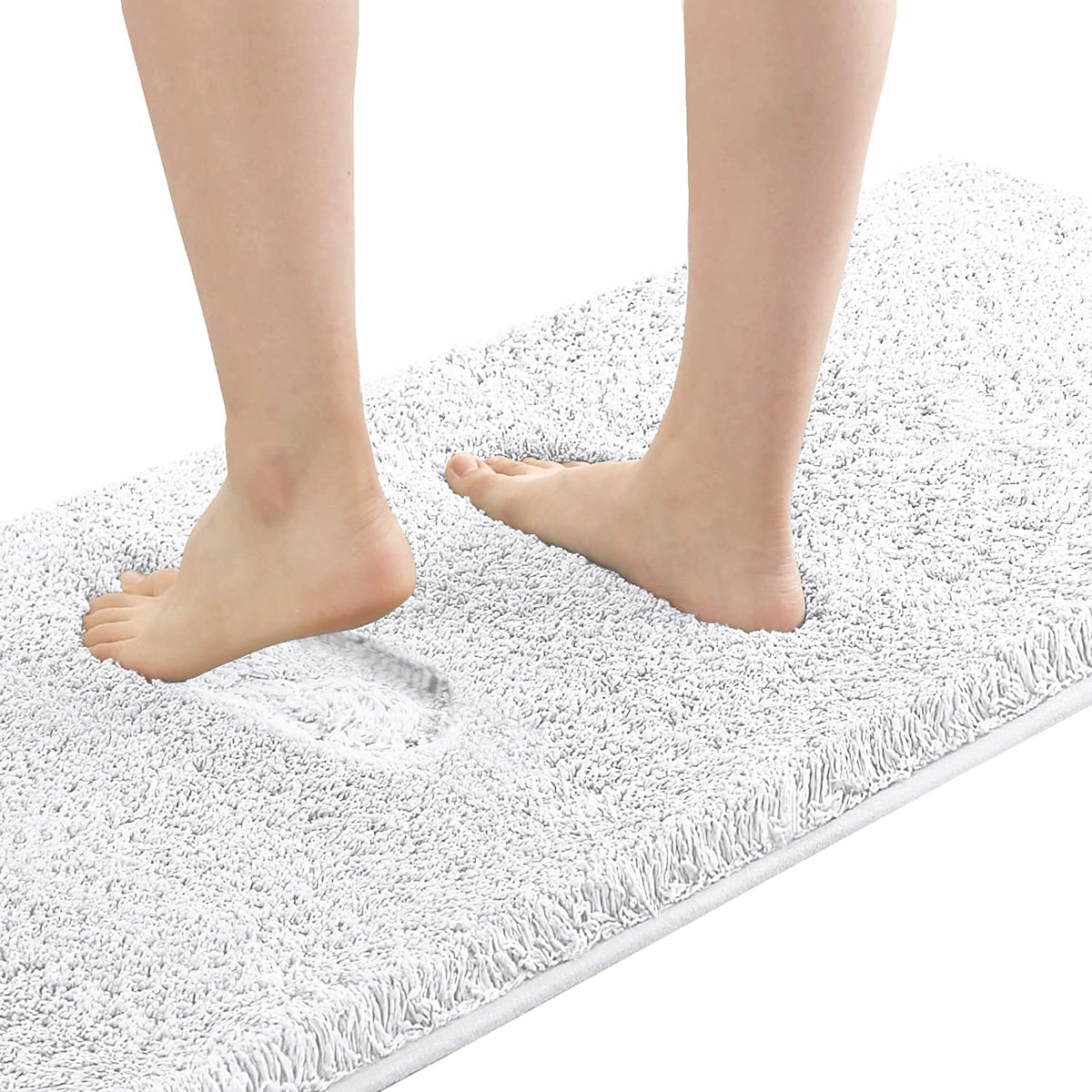 Bathroom Rug Tufted Bath Rug Bath Mat Non Slip Area Rug Extra Soft Thick Absorbent Shaggy Kitchen Rug Indoor Mat Washable Microfiber Bath Mat for Bathroom Living Room Fast Dry