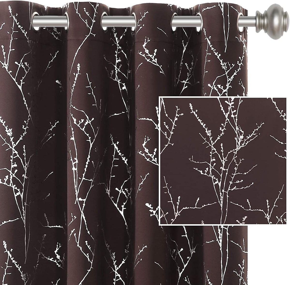 Blackout Star Curtains for Kids Room Boys Girls Twinkle Silver Stars Full Light Blocking Cute Thick Soft Curtain Drapes, Grommet Top, 2 Panels, 52" W X 84" L, Navy