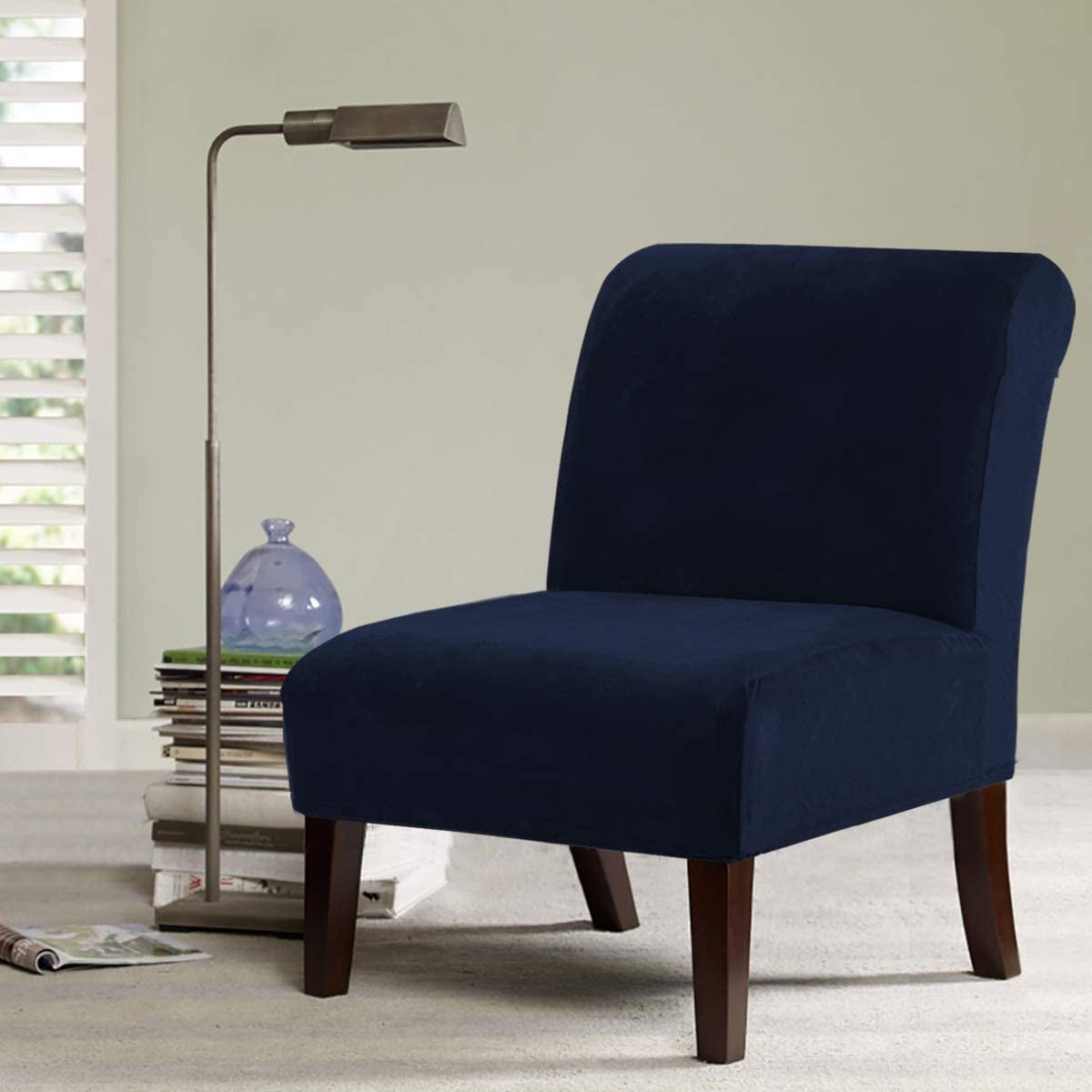 Small armless on sale accent chair