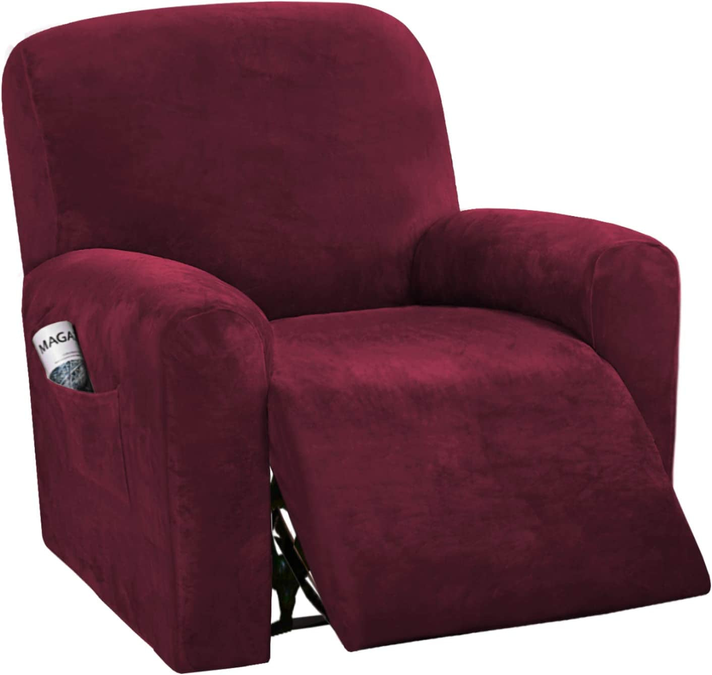 Red recliner chair online covers