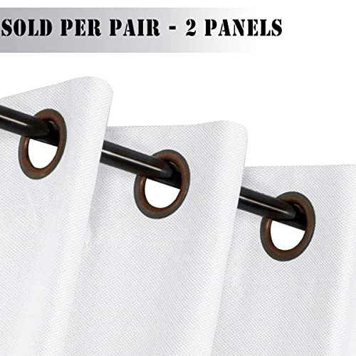 h.versailtx Linen Blackout Curtains Thermal Insulated Primitive Textured Grommet Curtains