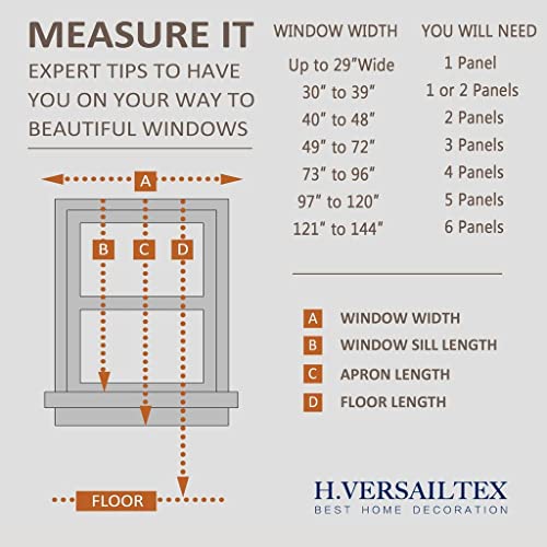 H.VERSAILTEX Linen Blackout Curtains 96 Inches Long for Bedroom/Living Room Thermal Insulated Grommet Curtain Drapes Primitive Textured Linen Burlap Effect Window Draperies 2 Panels - Light Taupe