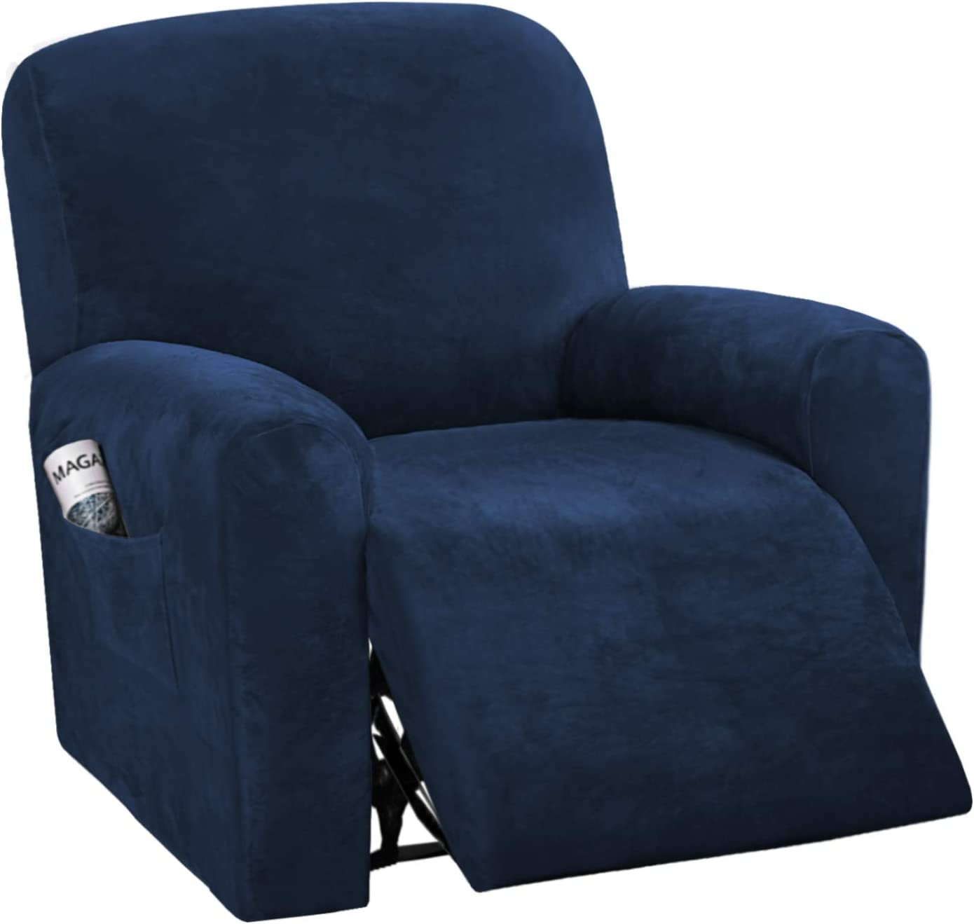 Velvet blue online recliner