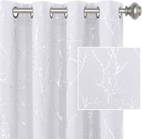 Blackout Star Curtains for Kids Room Boys Girls Twinkle Silver Stars Full Light Blocking Cute Thick Soft Curtain Drapes, Grommet Top, 2 Panels, 52" W X 84" L, Navy