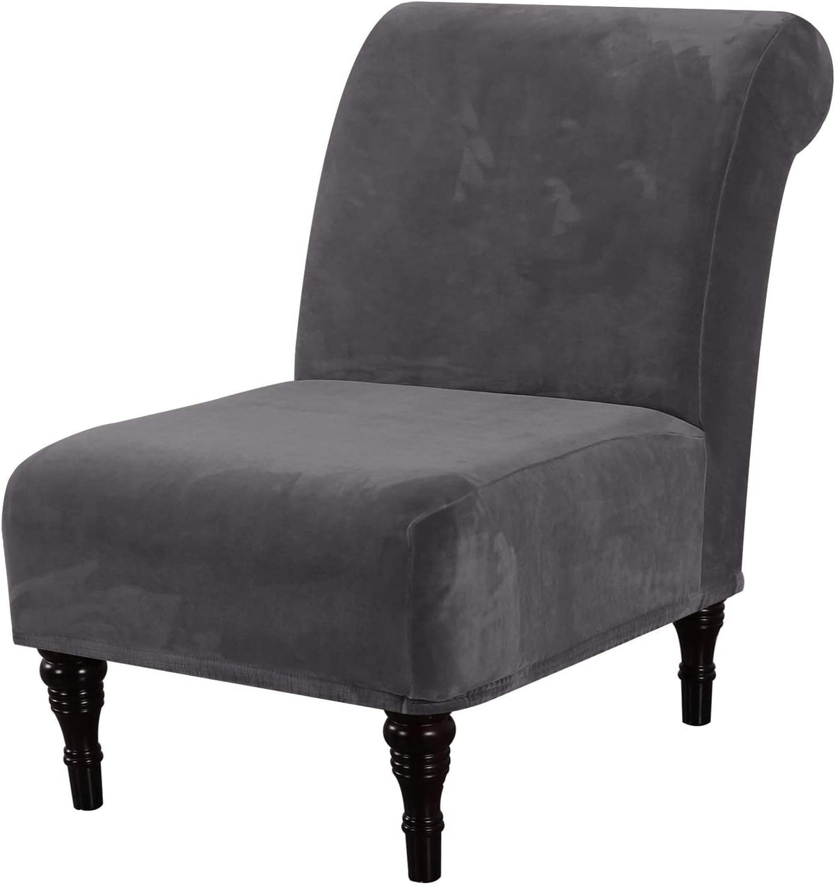 Velvet Accent Chair Covers High Stretch Armless Chair Covers for Living Room Luxury Thick Velvet Chair Slipcovers Modern Furniture Protector with Elastic Bottom, Machine Washable, Navy