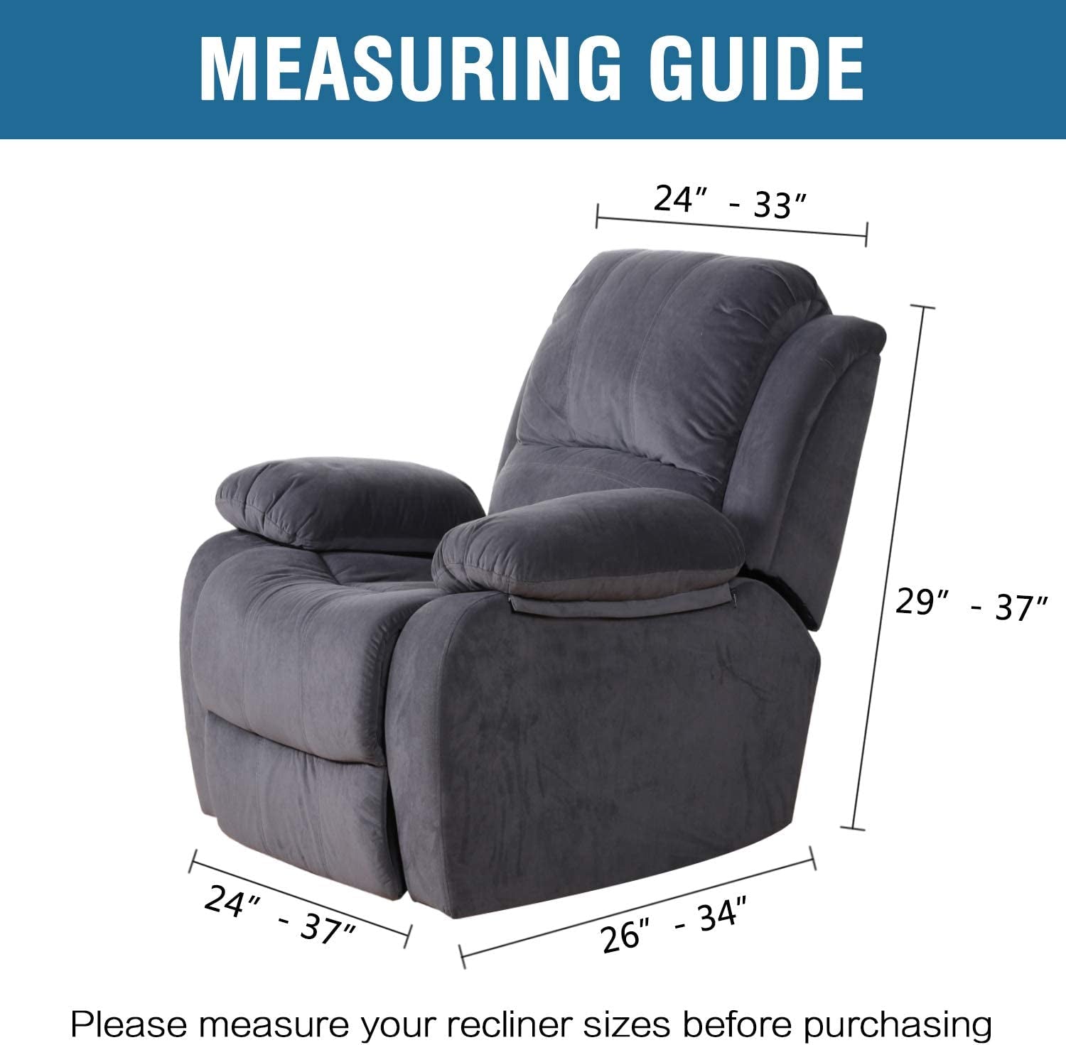 Electric discount recliner slipcovers