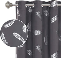 Blackout Star Curtains for Kids Room Boys Girls Twinkle Silver Stars Full Light Blocking Cute Thick Soft Curtain Drapes, Grommet Top, 2 Panels, 52" W X 84" L, Navy